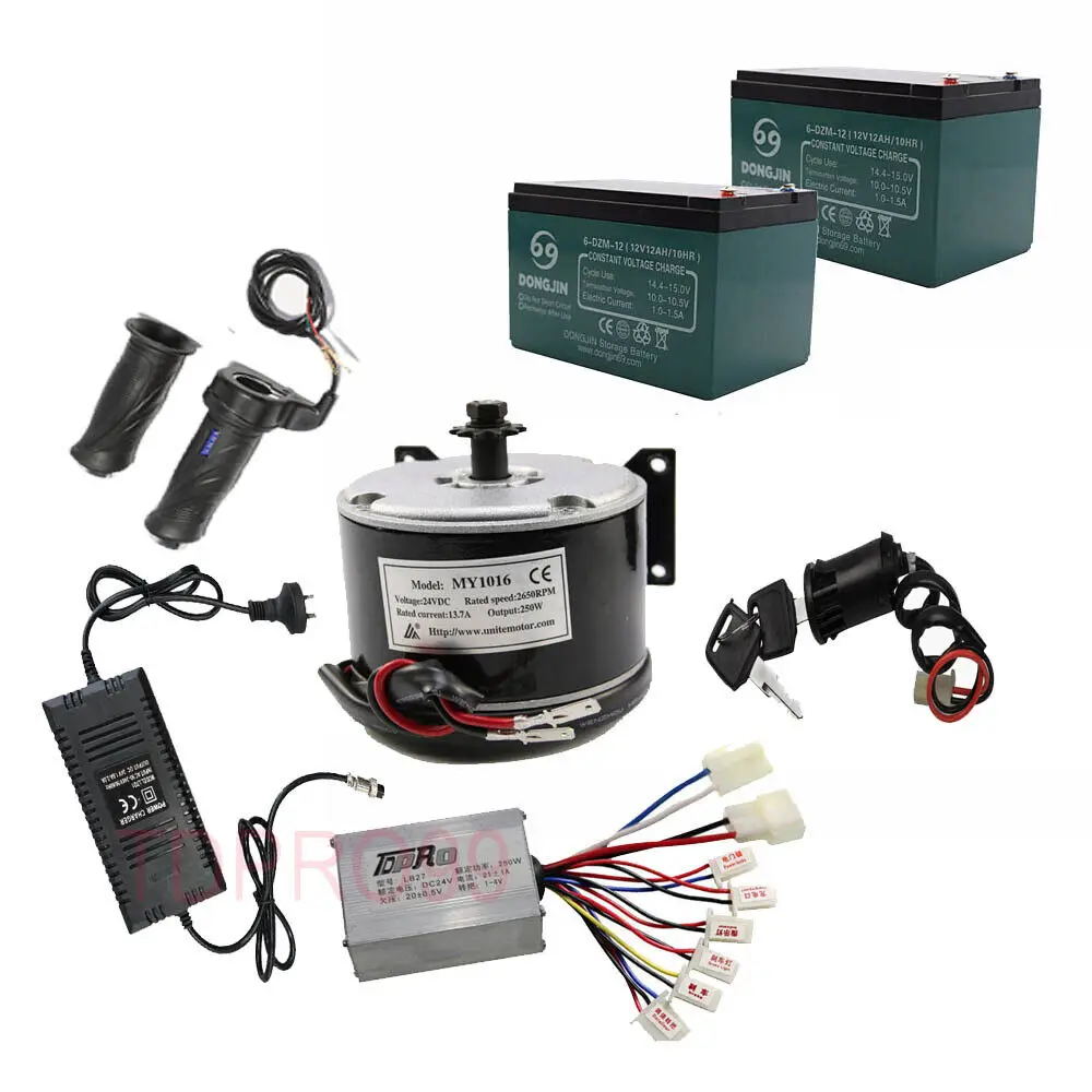 

TDPRO 24v 500w Electric Motor Kit Controller Battery For Scooter Go Kart Mini Bike ATV