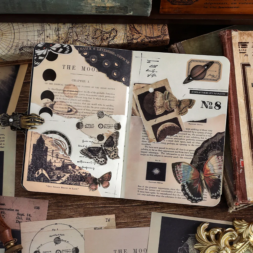Big size Vintage Journaling Scrapbooking Supplies Craft Paper Junk Journal Planners Aesthetic Collage Album Frames 25 Sheets scrapbook paper craft paper scrapbooking material scrapbook materials handmade craft paper diy craft materials handmade paper scrapbooking paper