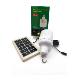 Ampoule LED solaire d'urgence avec batterie Rechargeable, éclairage d'intérieur, luminaire d'extérieur, idéal pour un jardin, une cour ou un Camping 