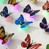 Ranpo Hot Butterfly Night Light Creative Funny Colorful Glowing Butterfly Light Stickable Diy LED House Decorative Wall Lights 2