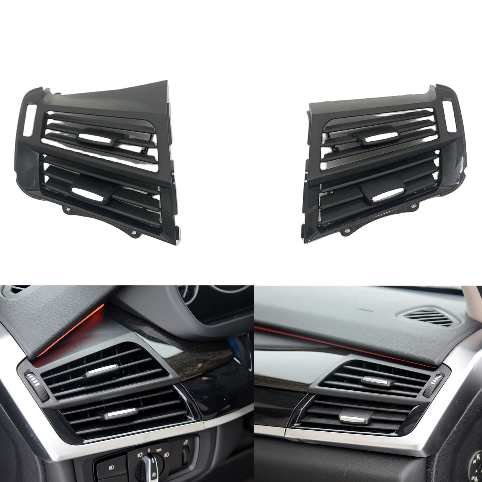 

Car Front A/C Air Vent Outlet Grill Conditioning Cover For BMW X5 M F85 F15 X6 F16 M F86 2014-2018