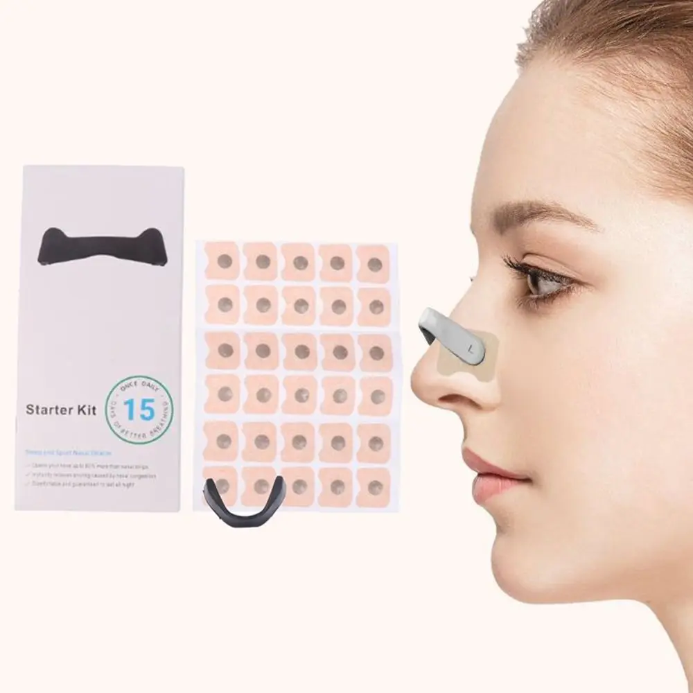 Snoring nasal strip kit Boost Oxygen breathing nasal strip starter kit extra strength snoring solution sweat resistant reduce snoring massage tool
