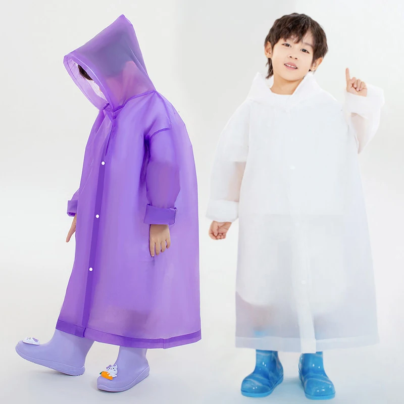 Waterproof Children's Rain Poncho Non-Disposable Travel Rain Gear Coat Boy Girl Outdoor Hiking Coat Child Raincoat Kid Rainwear raincoat poncho
