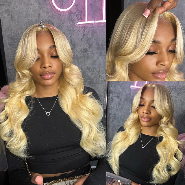 Discover the stunning HD Glueless 13x6 613 Body Wave Honey Blonde Lace Frontal Human Hair Wig. Expertly crafted with Brazilian hues, this 13x4 Lace Front Wig enhances your natural beauty with vibrant colors. Ideal for women seeking seamless style and sophistication.13x6 613 Body Wave Honey Blonde Lace Frontal Human Hair Wig Brazilian Color 13x4 Lace Front Wig For Women - Image 3