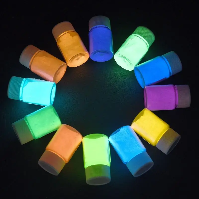 12 Colors Candle Luminous Powder DIY Candle Soap Making Absorb Sunlight Light Powder Dye Glow In The Dark Resin Glitter Pigments