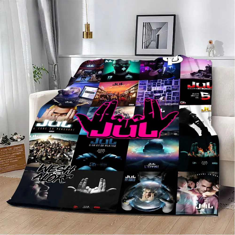 Rapper Jul  Printed Blanket Picnic Blankets Warm Blanket Soft and Comfortable Blanket Home Travel Birthday Gift 2