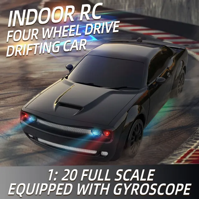 THE LINK RC FQD10 1/20 Challenger Remote Control Car Fully Proportional 4WD Gyroscope Drift Car Racing Simulation Model Toy Gift 1