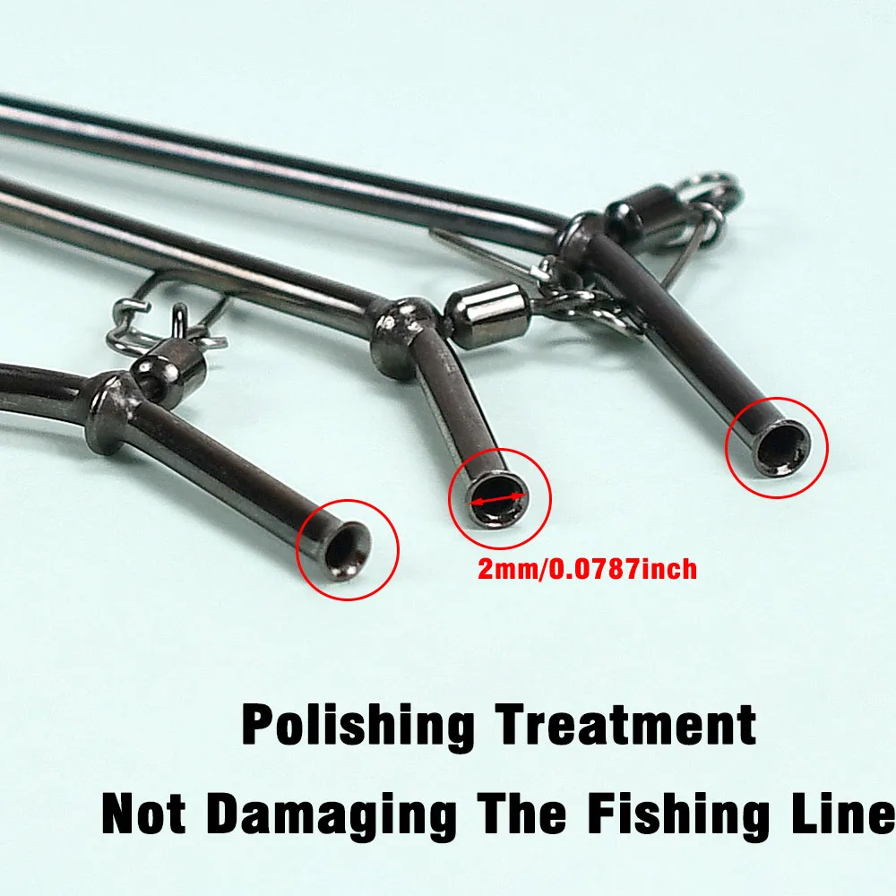 MNFT 6Pcs Size 7/9/12CM Brass Fishing Balance Connector Supply L Shape Tube Anti Tangle Booms Swivel Accessory
