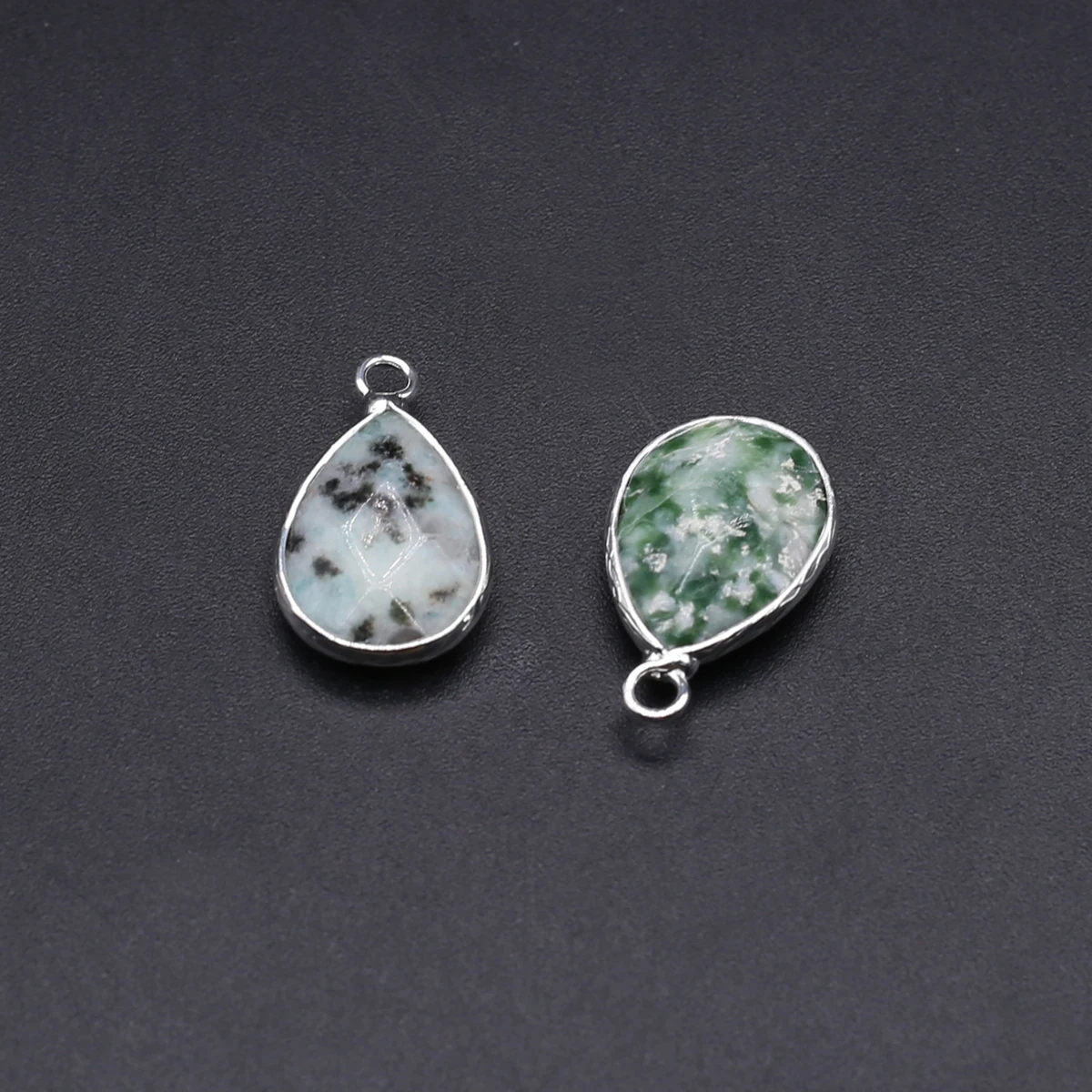 

10PCS Wholesale Natural Flash Labradorite Bamboo Leaf Agate Droplets Shape Pendant DIY Jewelry Making Necklace Accessories