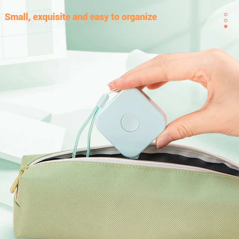 Deli 2-Meter Soft Tape Measure Flexible Telescopic Self-Locking Ruler Centimeter Inch Portable for Human Sewing