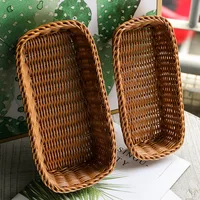 Imitation Rattan Hotel Restaurant Knife And Fork Basket Chopstick Storage Box Seasoning Jar Storage Basket Woven Basket 1