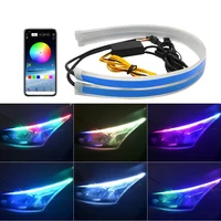 Daytime Running Lights Car LED DRL Lamp Strip DRL Decorative  Light Auto Headlight Turn Signal Light RGB With Remote App Control 1