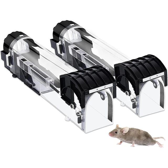 Humane Mouse Trap No Kill,Catch and Release Indoor/Outdoor Mouse Traps for  Mice,Easy to Set,Mouse Catcher Quick Effective Reusable and Suitable for