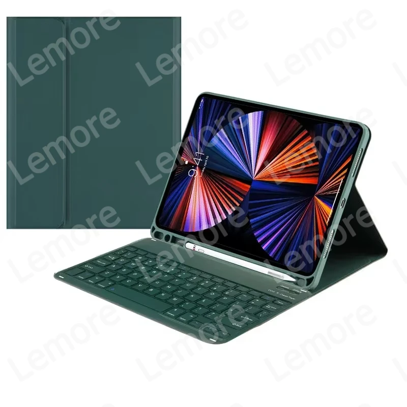 iPad 11-inch Case with Keyboard and Pencil Holder - Enhanced Protective Cover with Stand