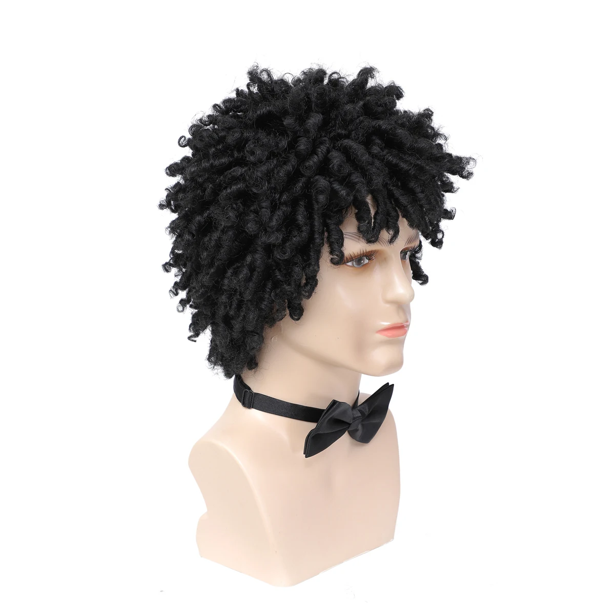 Short Afro Dreadlock Wig Afro Curly Wig Short Twist Wigs for Black men and Men Short Curly Braided Twist Dreadlock synthetic Wigs