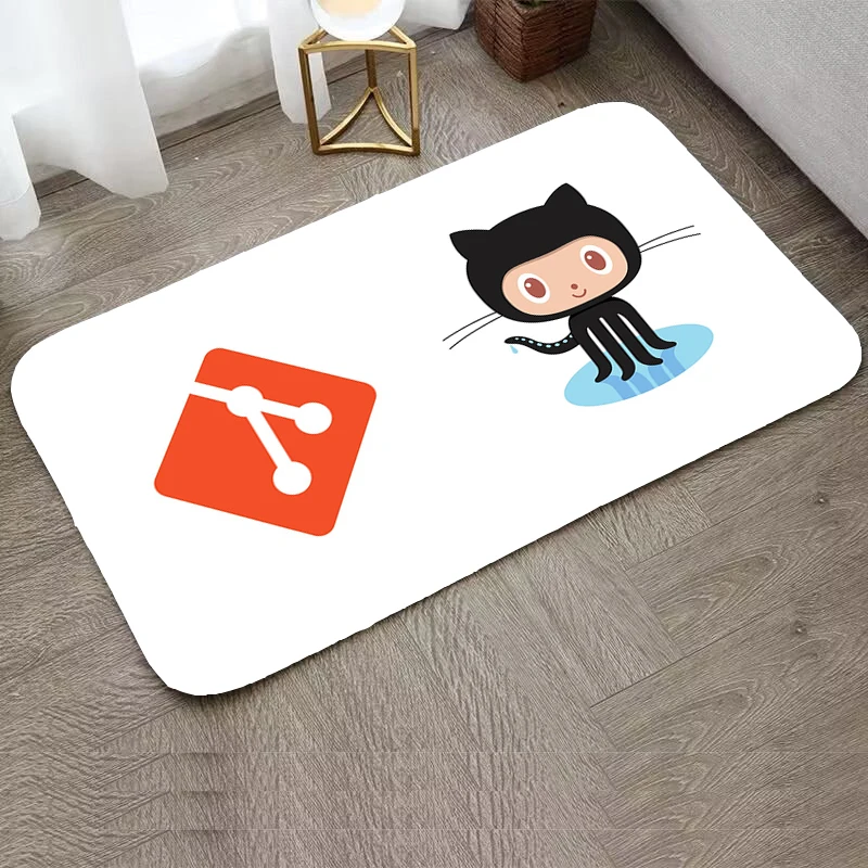 

Welcome Deal Github Mats Bedroom Rugs Prayer Mat Living Room Custom Non-slip Kitchen Mat Rug Entrance Carpet Home Bath Foot Door
