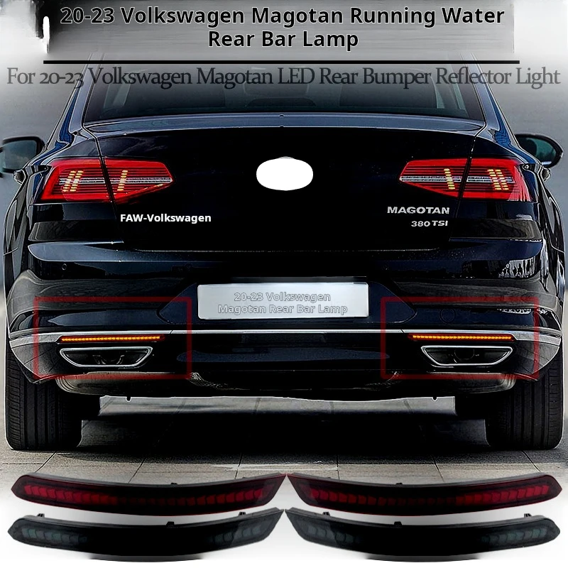 

Suitable For 20-23 Volkswagen Magotan B8 Rear Bumper Light Led Driving Brake Flashing, Turning Water, Opposite Plug Tail Light M