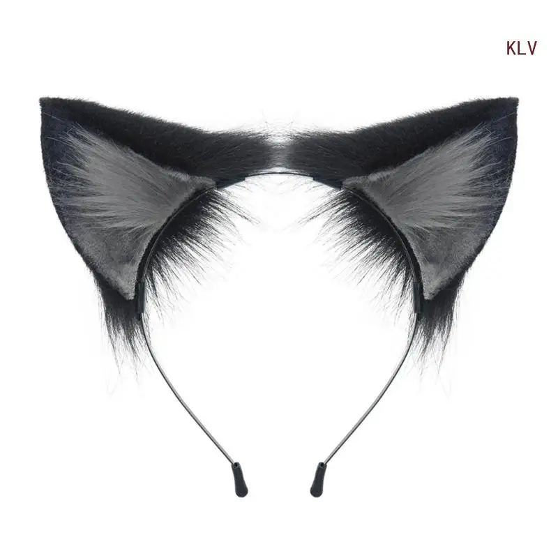 

Adult Teens Cosplay Kitten Ear Headband Plush Hair Hoop Makeup Live Broadcast Music Festivals Party Headpieces