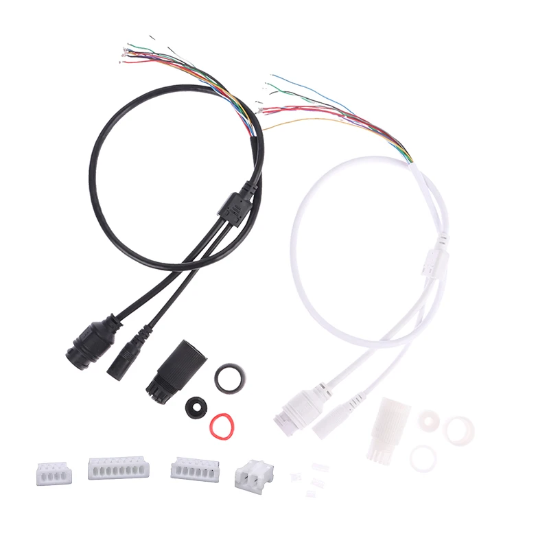 

CCCTV POE IP Network Camera PCB Module Video Power Cable With 70cm Long RJ45 Female Connectors With Terminlas waterproof Cable