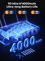 Aspirateur Sans Fil Laresar V11 NEW- 75000PA Puissance Ultra, 90 Min Autonomie, 650W Moteur, Batterie Amovible, Écran Intelligent avec Filtre HEPA et Lumière Verte - Pour Maison & Animaux 8