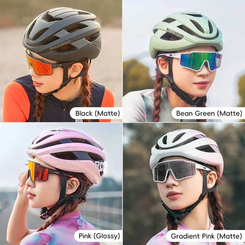 ROCKBROS Bicycle Helmet Ultralight Cycling Safety Road Mountain Bike Helmet Adjustable Intergrally-molded Outdoor Road Helmet