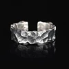 WYEAIIR 925 Sterling Silver Retro Stone Texture Male Resizable Opening Ring For Women Luxury Jewelry 4