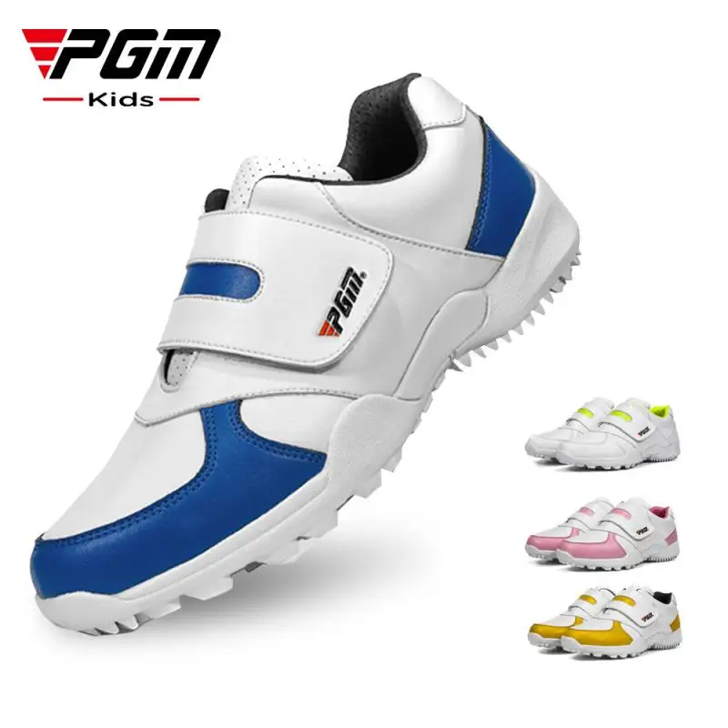 

PGM 1Pair Fashion Sports Shoes Children Girls Boys Golf Shoes Anti-skid Leather Outdoor Kids Sneakers XZ054