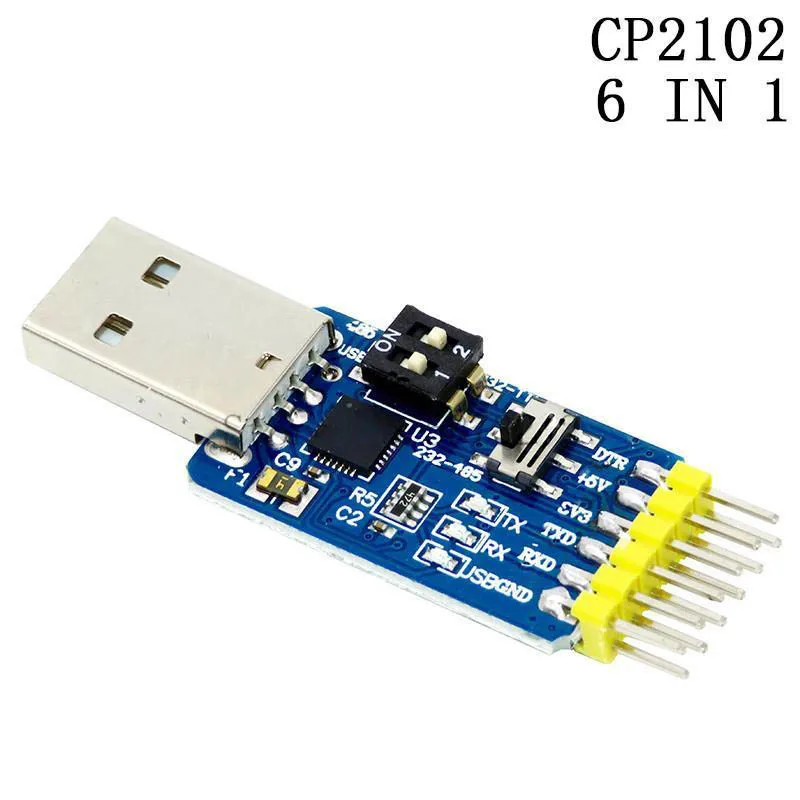 Преобразователь 6 в 1 с USB на UART TTL RS232 USB TTL на RS485, модульный последовательный адаптер для Arduino, 1 шт.