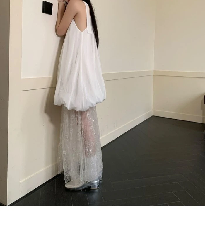 White Dress Women's 2026 Fashion New Summer Design Sense High Sense Long Dress Skirt 5