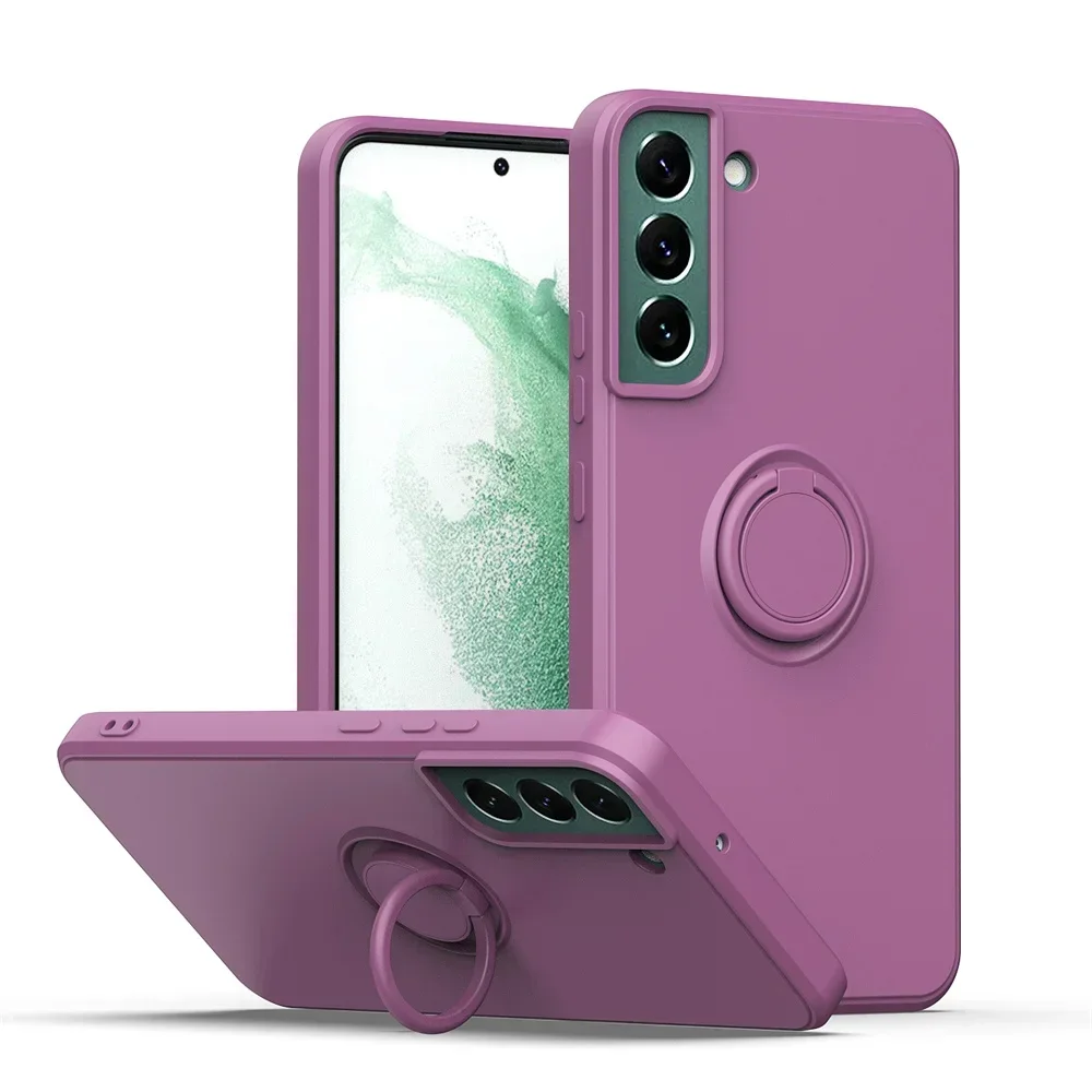 Liquid Silicone Ring Phone Holder Case - Durable Protective Cover
