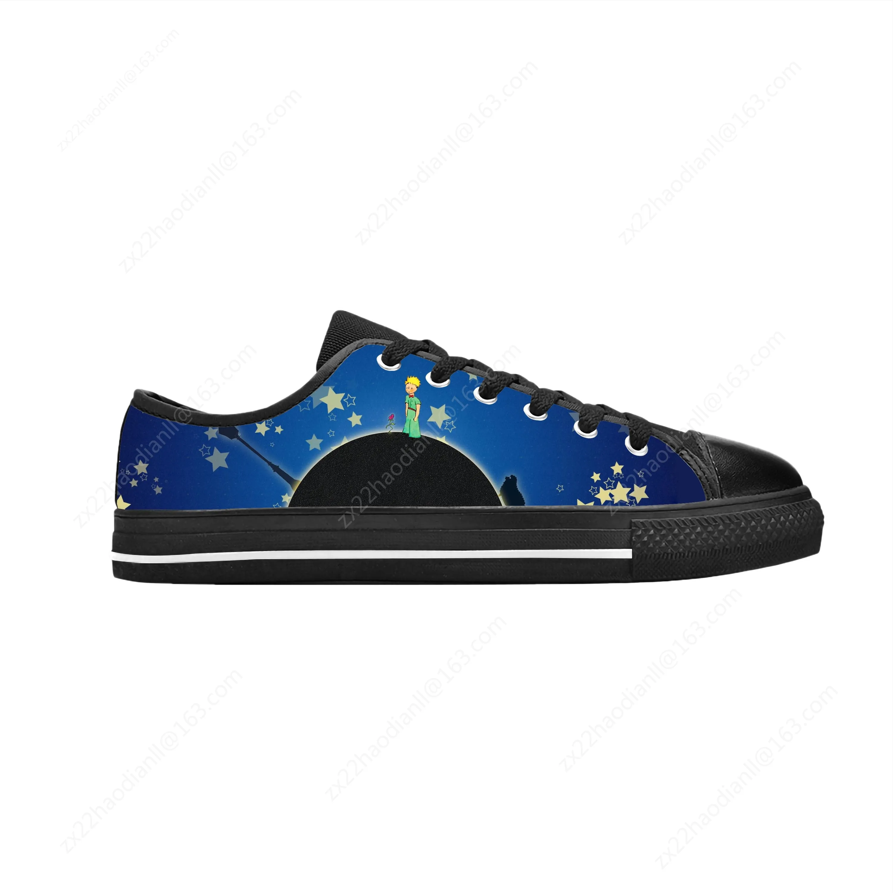 Little Prince Anime Cartoon Manga Comic Cool Funny Casual Cloth Shoes Low Top Comfortable Breathable 3D Print Men Women Sneakers