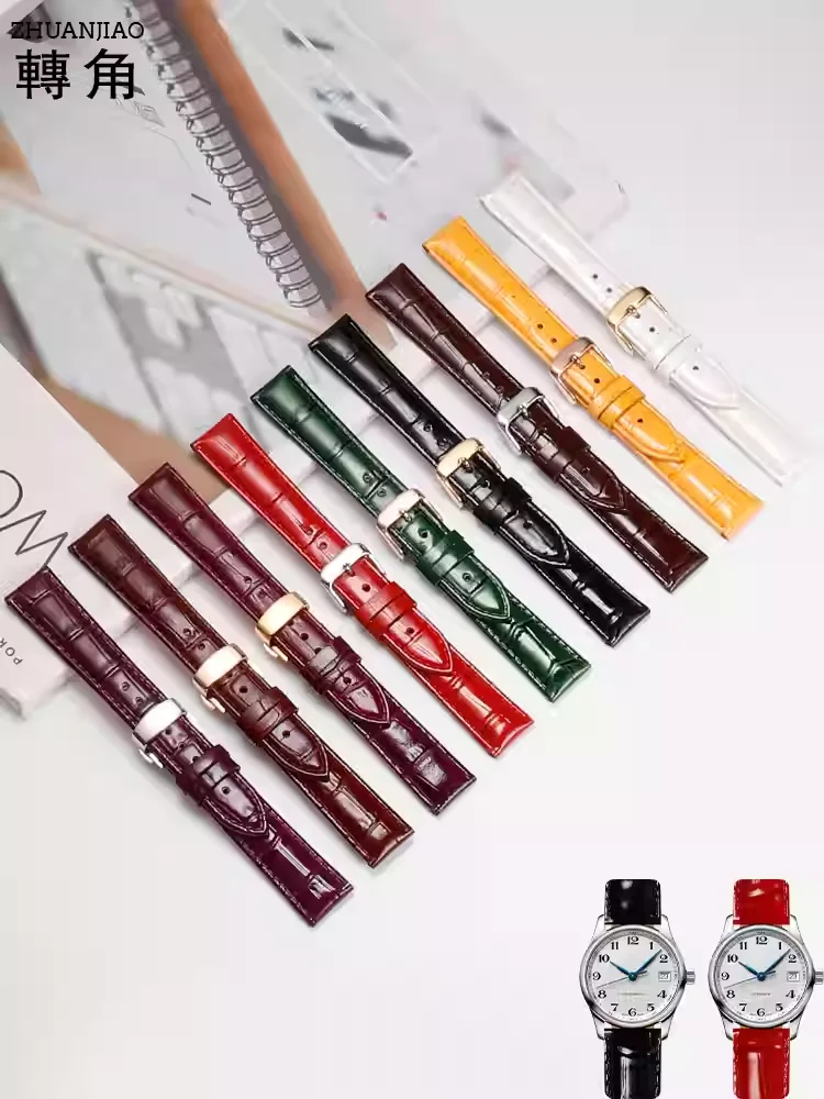 Luxurious Glossy Genuine Leather Watchband – Premium Top Layer Cowhide Strap