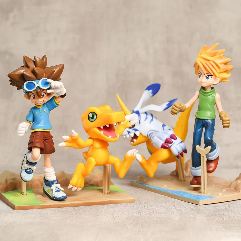 

Digimon Adventure Yagami Taichi Agumon Ishida Yamato Gabumon PVC Model Doll Toy Colletible Figurals