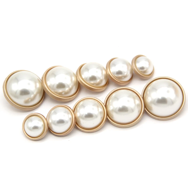 HENGC Classical Round Faux Pearl Sewing Buttons For Clothing