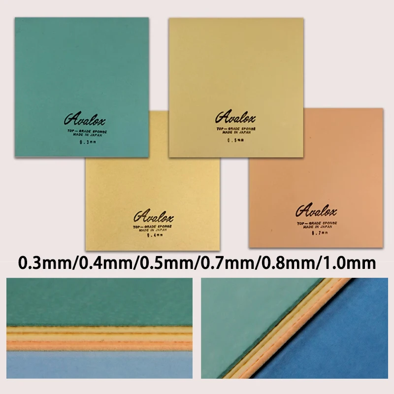 0.3mm/0.4mm/0.5mm/0.7mm/0.8mm/1.0mm Table Tennis Sponge Random Color Thin Japanese Sponge For Pingpong Rubber Lightweight