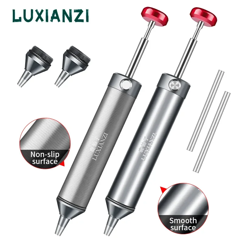 

LUXIANZI Powerful Desoldering Pump Aluminum Suction Tin Gun Vacuum Soldering Iron Desolder Solder Sucker Pen Removal Hand Tools