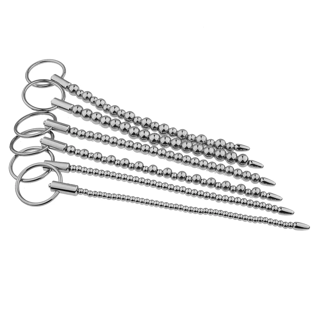 Stainless Steel Urethral Beads Sounding Massager Insert Catheter Penis Plug Urethra Dilator Male Gay Stimulator Sex Toys for Men urethral dilator silicone urethral dilator