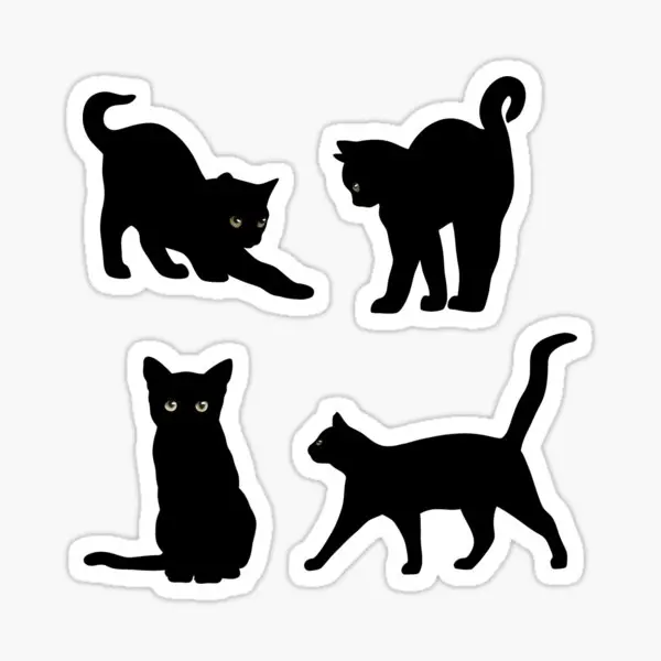 

Black Cats Sticker Sticker for Laptop Decor Bedroom Car Cute Cartoon Art Fashionable Public Suitcase