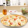 Round Pizza Pan Stainless Steel Kitchen Plate Home Dish Serving Tray Restaurant Use Plates Bowls Tableware Accessories Home 3