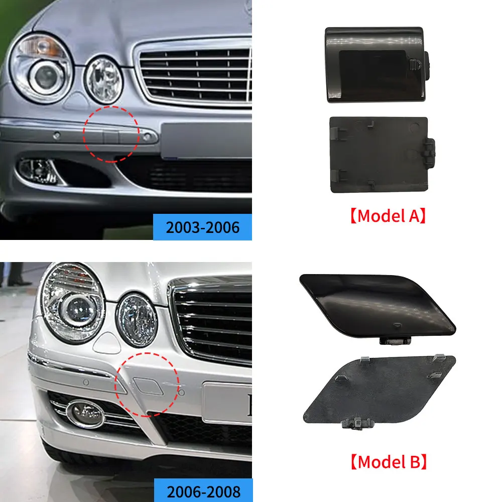 Car Front Bumper Tow Hook Cover Cap Silver front bumper decoration front bumper cover For Mercedes Benz E Class W211 2003-2006 E260 E300 E350 E400 2118850026 2118851022