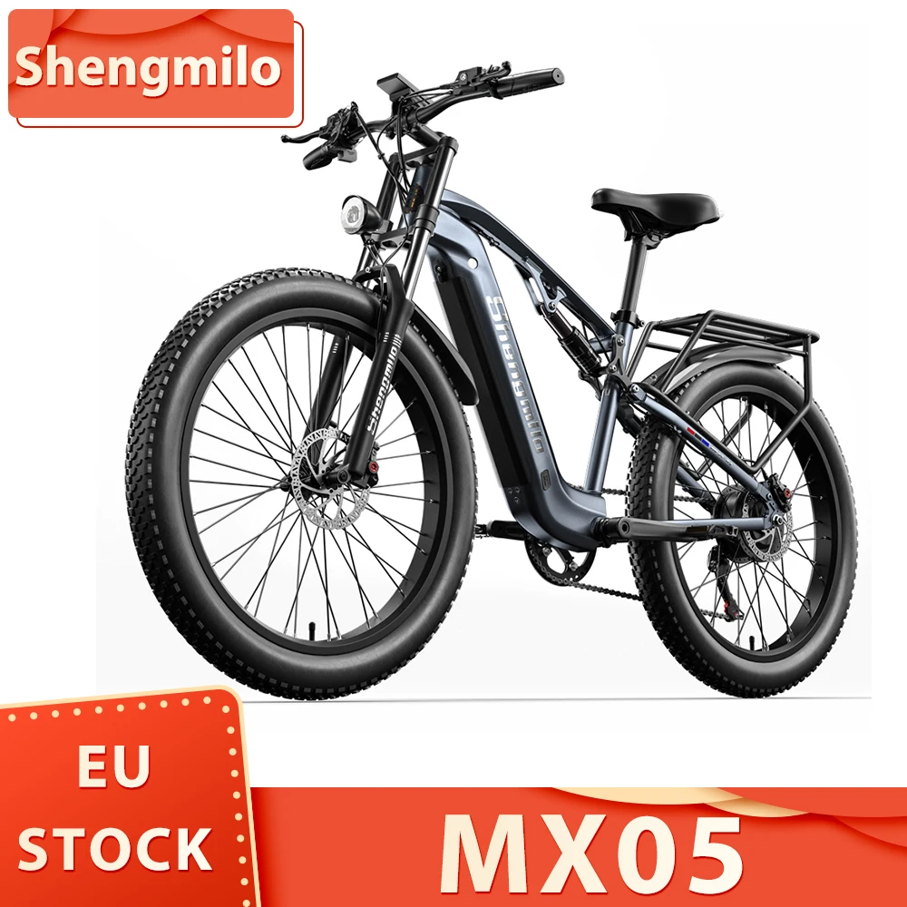Shengmilo Mx05 Bici Elettrica 48V 1000W Bafang Motor Fat Bike E-Mountain Bike 17.5Ah Lg Batteria Al Litio Adulti Bicicletta