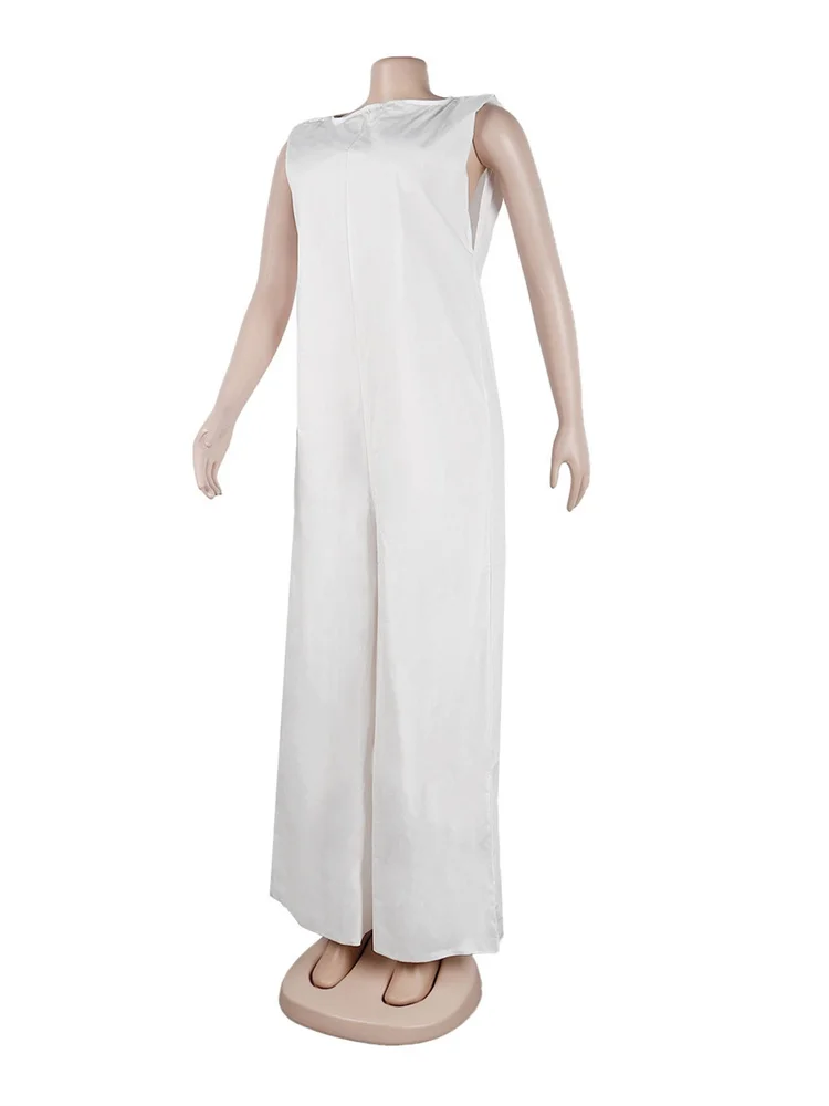 Wmster Summer Clothes Women 2024 Leisure Lady Romper Sleeveless Wide Leg Long New in Summer Clothes Wholesale Dropshipping