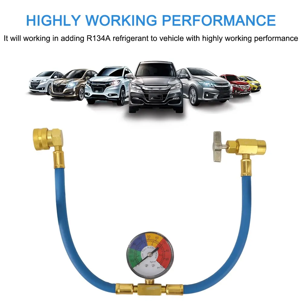 Refrigerant Charging Pipe R134a Refrigerante Open Valve Charging Pipe Freon R134a Air Conditioning Recharge Hose Car Air Conditioner Tools