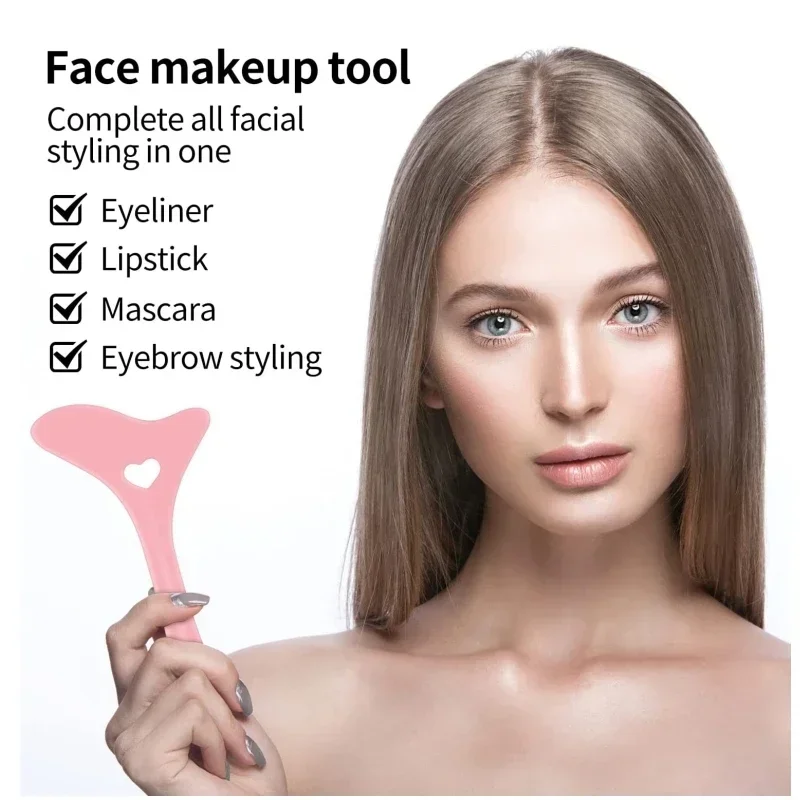 Description Picture 2 of itemMulti-functional Eyeliner Stencil Wing Tips Silicone Eyeliner Aid Marscara Drawing Lipstick Wearing Aid Reusable Makeup Tools