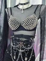 Nouveaux soutiens-gorge, lingerie sexy, soutien-gorge à strass pour femmes, soutien-gorge plongeant argenté sans armatures, bralette tendance à paillettes 1