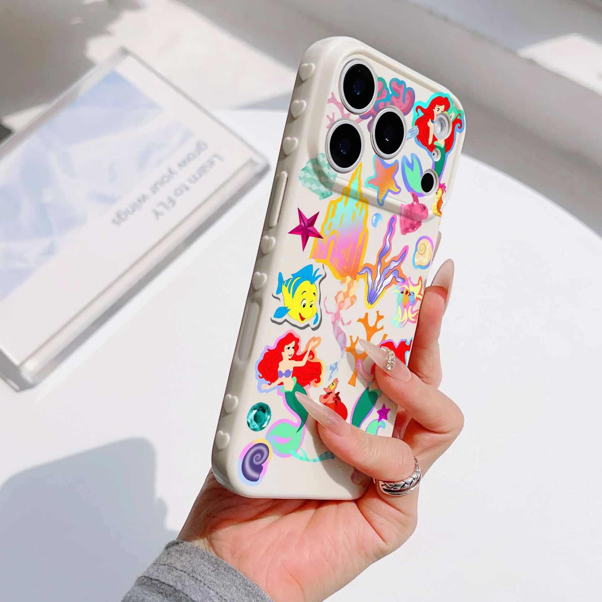 Pretty Little Mermaid Bubble Heart Soft Phone Case