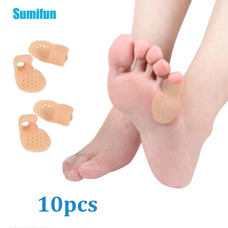 10Pcs=5Pair Silicone Little Toe Separator Hallux Valgus Bunion Correction Thumb Overlapping Foot Health Care Pedicure Tools