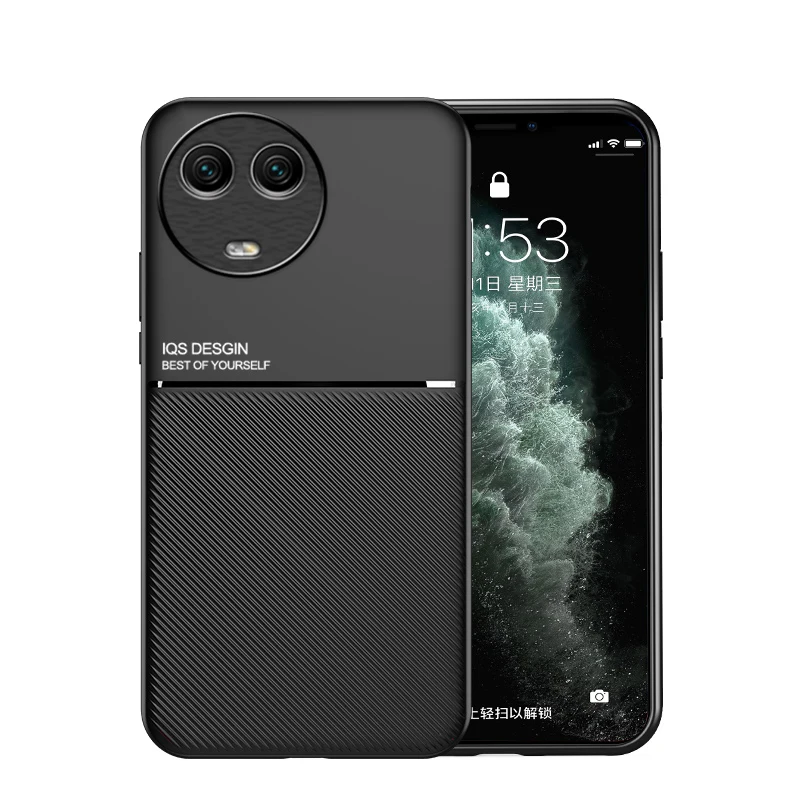 Realme11 11 5G 케이스 소프트 프레임 가죽 자동차 마그네틱 홀더 전화 케이스 OPPO Realme 11 6.72 2023 충격 방지 뒷면 커버