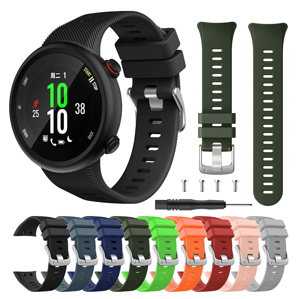 

Silicone Watchband For Garmin Swim 2 Smart Watch Band Replacement Watch Strap for Garmin Swim 2/Forerunner 45