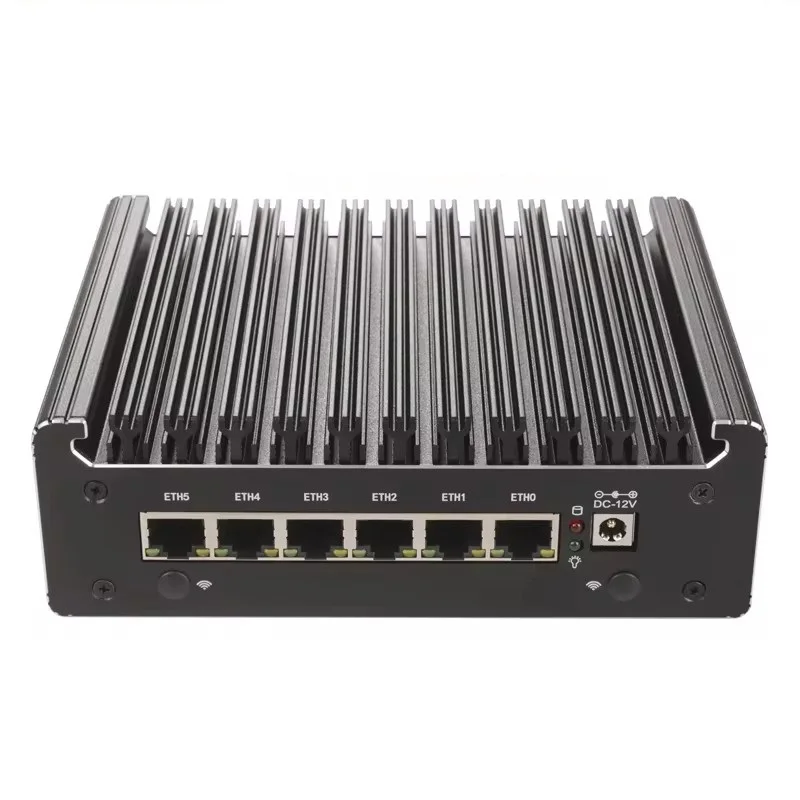 Topton Pentium8505搭載 2.5Gbase-T SFP4ポート A Intel Pentium 8505 Mini PC with 6 2.5GBps LAN ports